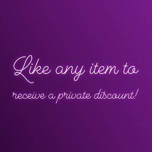 Like any item & receive a private discount 😊